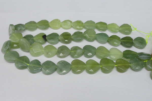 CHG96 15.5 inches 18*18mm faceted heart New jade beads wholesale