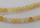 CHJ01 15.5 inches 4mm round honey jade stone beads wholesale