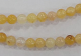 CHJ02 15.5 inches 6mm round honey jade stone beads wholesale