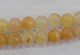 CHJ03 15.5 inches 8mm round honey jade stone beads wholesale