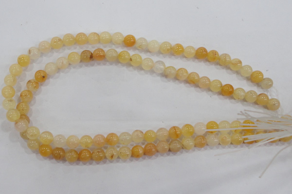 CHJ03 15.5 inches 8mm round honey jade stone beads wholesale