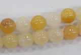 CHJ04 15.5 inches 10mm round honey jade stone beads wholesale