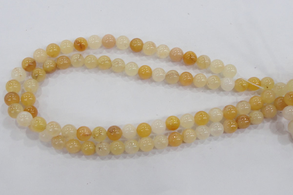 CHJ04 15.5 inches 10mm round honey jade stone beads wholesale