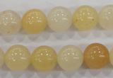 CHJ05 15.5 inches 12mm round honey jade stone beads wholesale