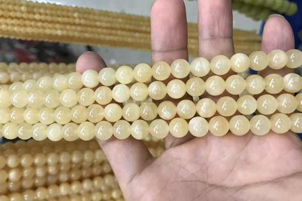 CHJ11 15.5 inches 6mm round honey jade beads wholesale