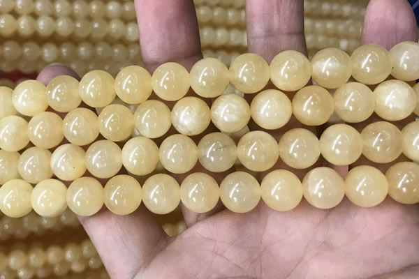 CHJ16 15.5 inches 14mm round honey jade beads wholesale