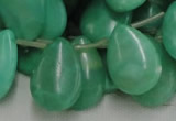 CHM10 16 inches 18*25mm flat teardrop green hemimorphite beads wholesale