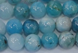 CHM203 15.5 inches 10mm round blue hemimorphite beads wholesale