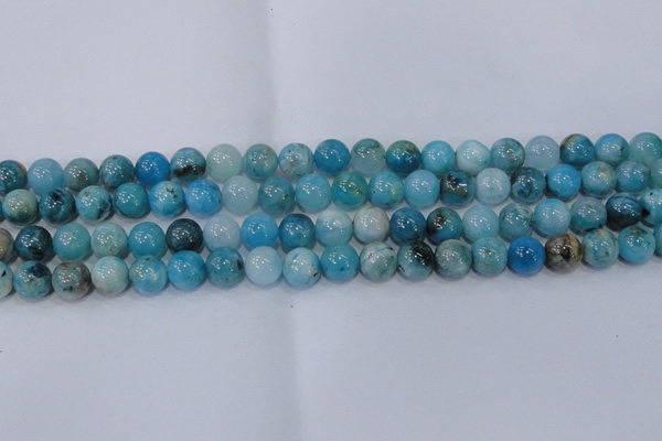 CHM203 15.5 inches 10mm round blue hemimorphite beads wholesale