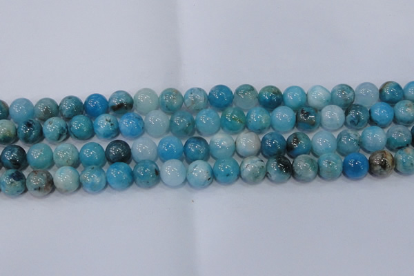 CHM204 15.5 inches 12mm round blue hemimorphite beads wholesale