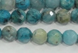 CHM213 15.5 inches 10mm faceted round blue hemimorphite beads