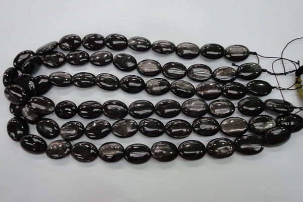 CHS73 15.5 inches 13*18mm oval natural hypersthene beads