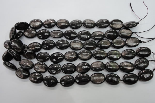 CHS74 15.5 inches 15*20mm oval natural hypersthene beads