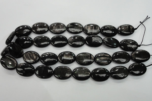 CHS75 15.5 inches 18*25mm oval natural hypersthene beads