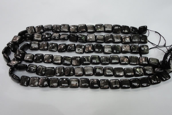 CHS81 15.5 inches 12*12mm square natural hypersthene beads