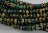 CIJ06 15.5 inches 4*6mm rondelle impression jasper beads wholesale