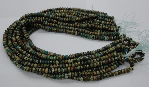 CIJ06 15.5 inches 4*6mm rondelle impression jasper beads wholesale