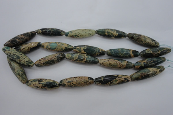 CIJ104 15.5 inches 12*40mm rice impression jasper beads wholesale