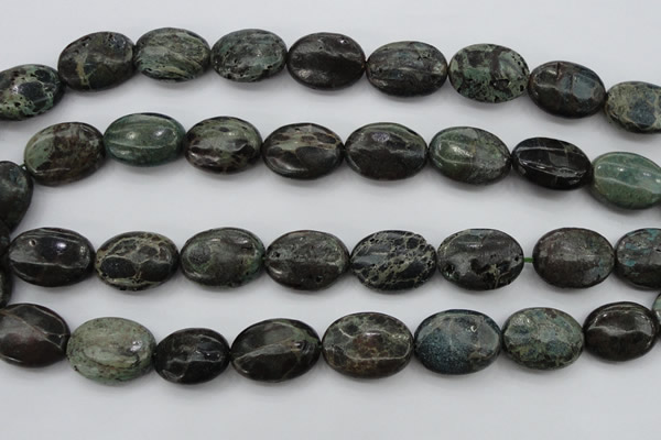 CIJ112 15.5 inches 13*18mm oval dyed impression jasper beads wholesale