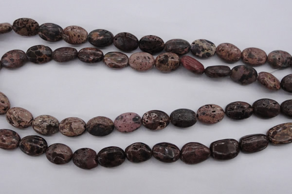 CIJ121 15.5 inches 10*14mm oval dyed impression jasper beads wholesale