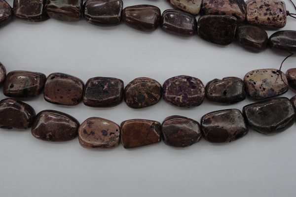 CIJ130 15.5 inches 15*18mm – 18*25mm freeform dyed impression jasper beads