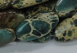 CIJ17 15.5 inches 15*30mm oval impression jasper beads wholesale