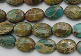 CIJ35 15.5 inches 10*14mm oval impression jasper beads wholesale