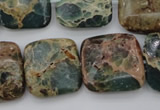 CIJ56 15.5 inches 20*20mm square impression jasper beads wholesale