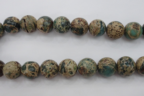 CIJ86 15.5 inches 18mm round impression jasper beads wholesale