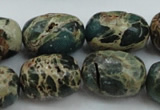 CIJ90 15.5 inches 10*14mm drum impression jasper beads wholesale