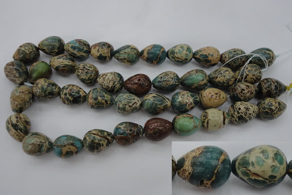 CIJ98 15.5 inches 15*20mm teardrop impression jasper beads wholesale