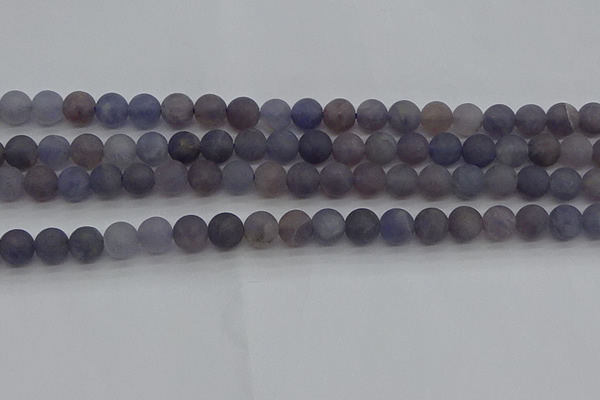 CIL109 15.5 inches 6mm round matte iolite gemstone beads