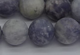 CIL112 15.5 inches 12mm round matte iolite gemstone beads