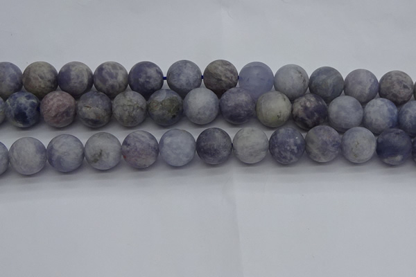 CIL112 15.5 inches 12mm round matte iolite gemstone beads