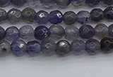 CIL117 15.5 inches 4mm faceted round iolite gemstone beads