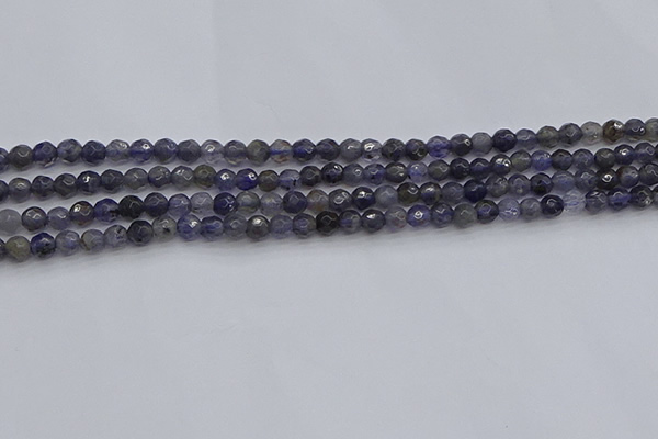 CIL117 15.5 inches 4mm faceted round iolite gemstone beads