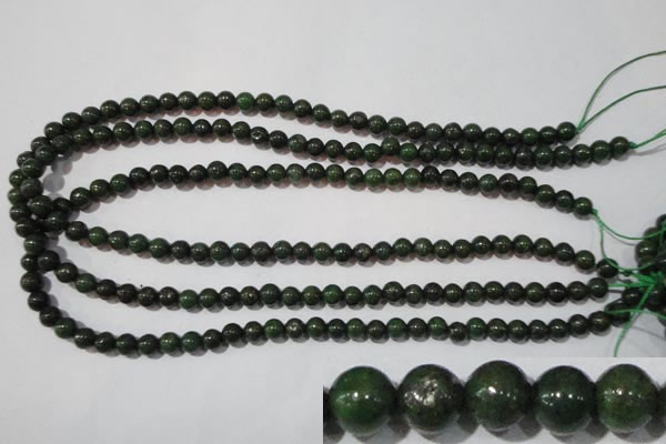 CIS01 15.5 inches 6mm round green iron stone beads wholesale