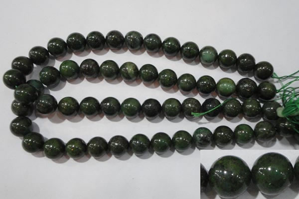 CIS05 15.5 inches 14mm round green iron stone beads wholesale