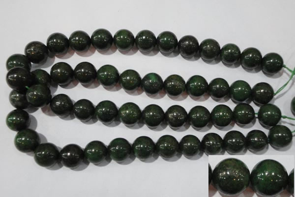 CIS06 15.5 inches 16mm round green iron stone beads wholesale