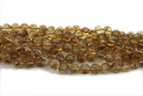 CITR07 15 inches 10mm round citrine gemstone beads