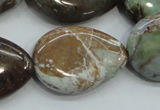 CJA05 15.5 inches 20*30mm teardrop green jasper beads wholesale