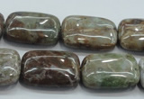 CJA10 15.5 inches 18*25mm rectangle green jasper beads wholesale