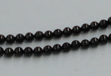 CJB01 16 inches 4mm round natural jet gemstone beads wholesale