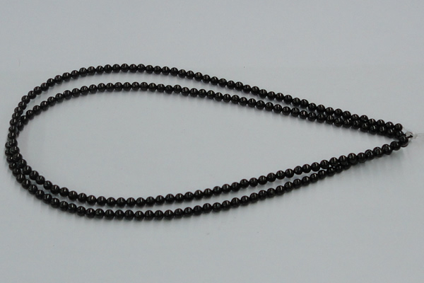 CJB01 16 inches 4mm round natural jet gemstone beads wholesale