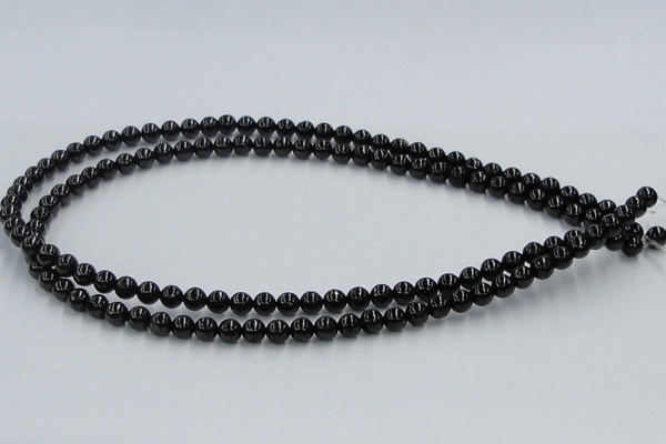 CJB02 16 inches 6mm round natural jet gemstone beads wholesale