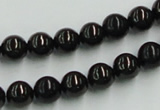 CJB03 16 inches 8mm round natural jet gemstone beads wholesale