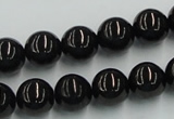 CJB04 16 inches 12mm round natural jet gemstone beads wholesale