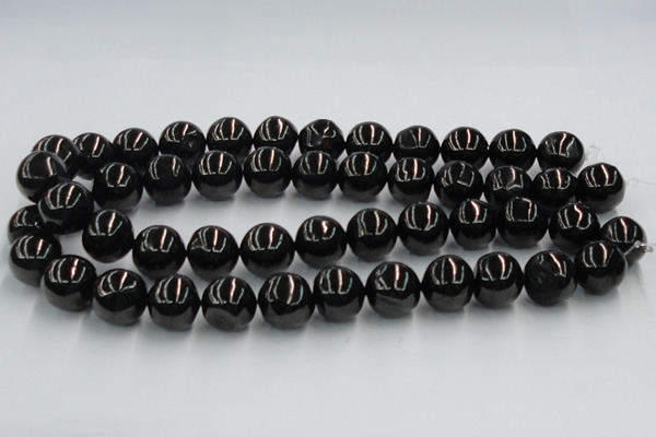 CJB05 16 inches 18mm round natural jet gemstone beads wholesale