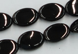 CJB18 16 inches 13*18mm oval natural jet gemstone beads wholesale