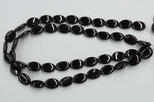 CJB18 16 inches 13*18mm oval natural jet gemstone beads wholesale